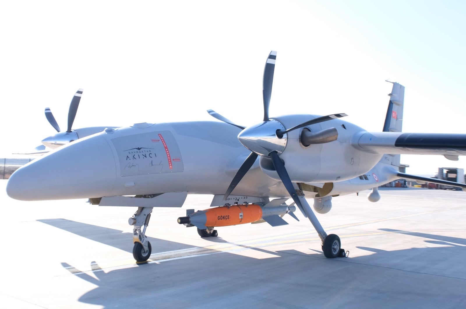 Bull’s eye: Turkish combat drone Akıncı test-fires new-gen guidance kit.