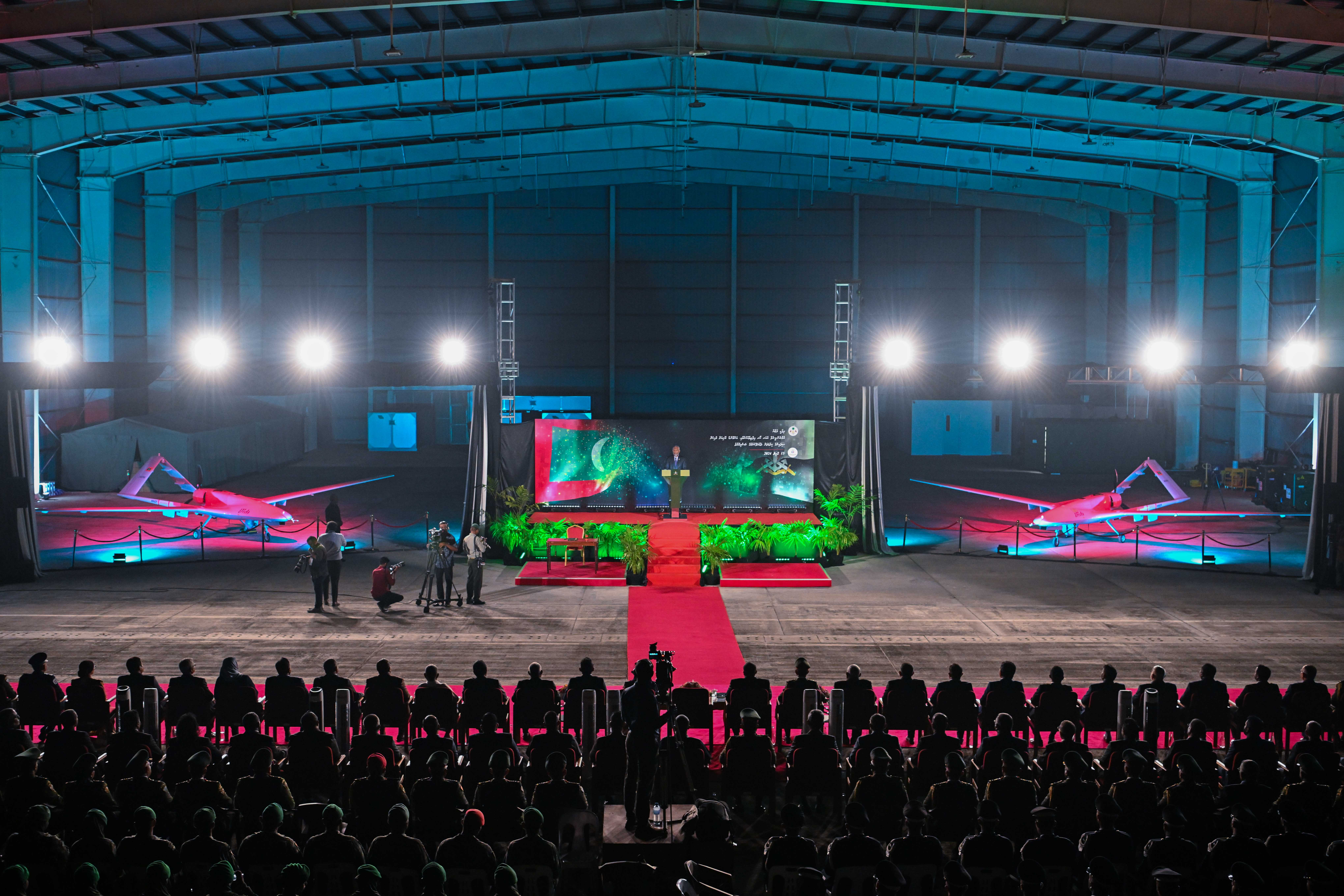 Maldives’ military’s UAV drones launched