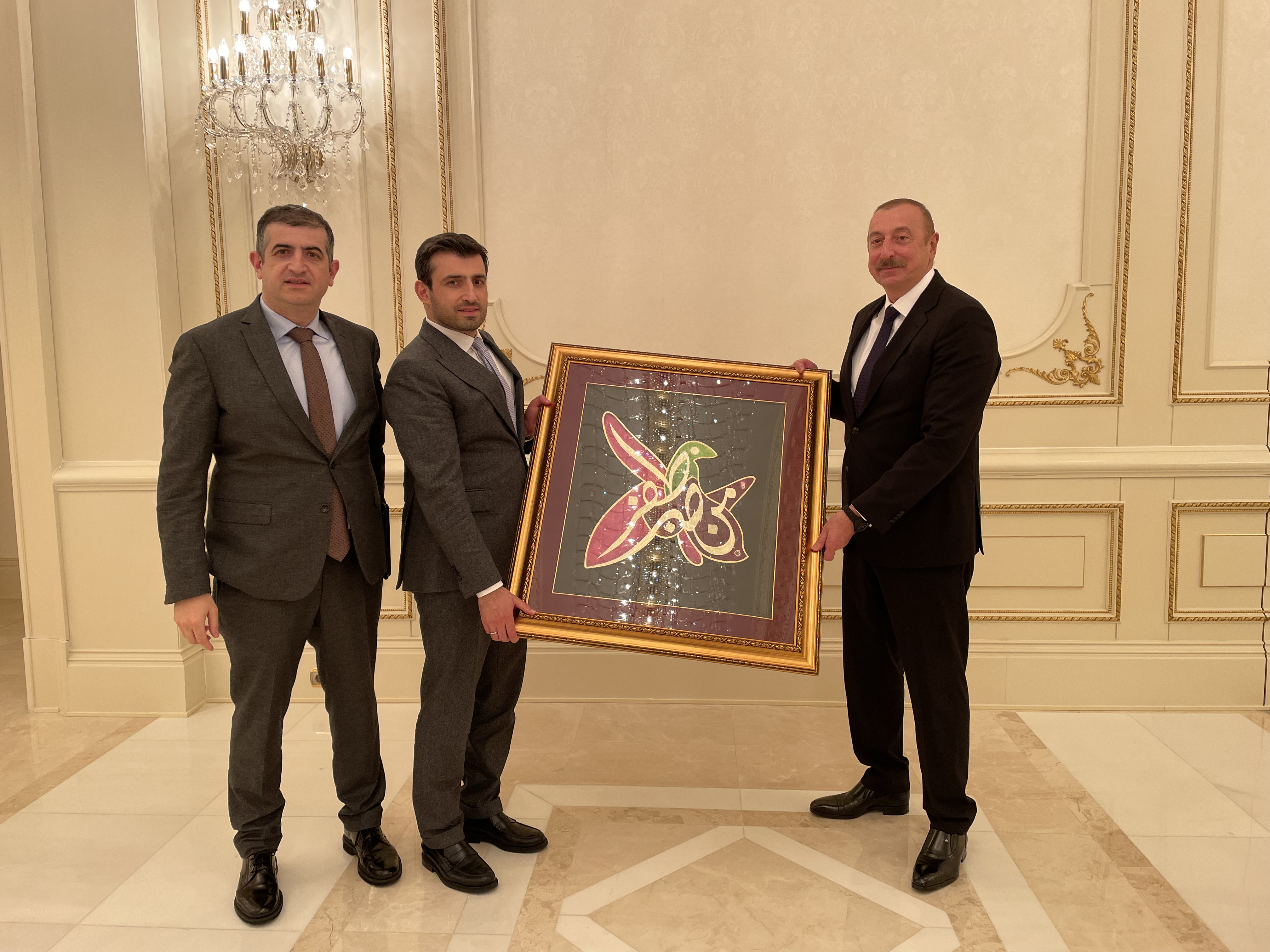 Azerbaijan's president receives executives from Turkish defense firm Baykar