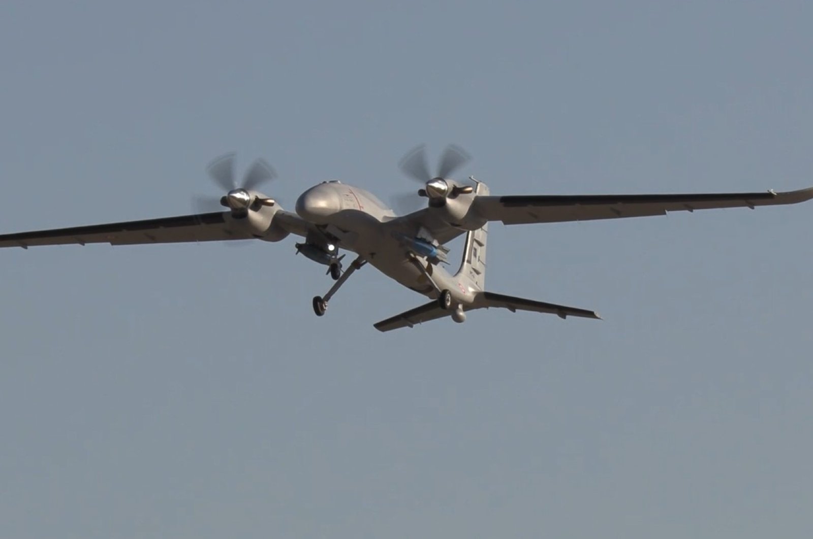 Turkish combat drone Akıncı undergoes laser-guided firing test