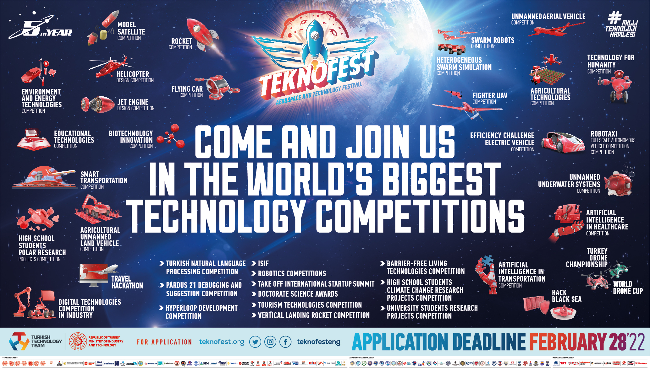 APPLICATIONS FOR TEKNOFEST 2022 TECHNOLOGY COMPETITIONS HAVE STARTED!
